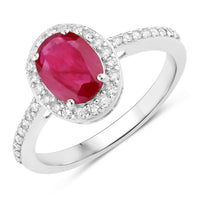 Diana M Jewels - Women's Oval Natural Ruby Fashion Ring (1.73 Ct) - Classic