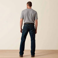 ARIAT Rebar M4 Low Rise Durastretch Workhorse Boot Cut Jeans in phantom - men's jeans - detail view