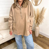 Blu Pepper - Patchwork Hooded Pullover