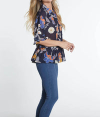 Multiples - Flounce Dolman Sleeve Peplum Top