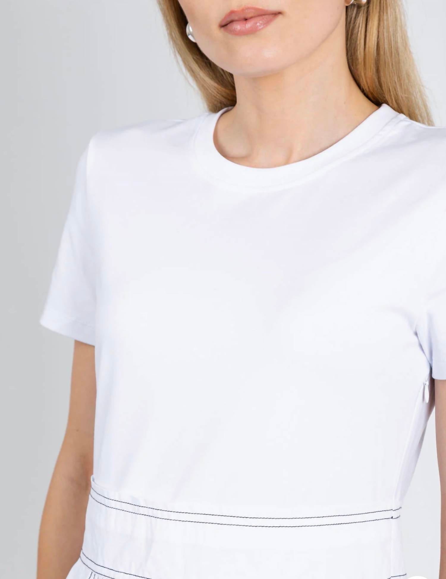 Elliott Lauren Stitch Dress in white - women's dress - detail view