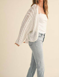 Miou Muse - Load Off Cable Knit Cardigan