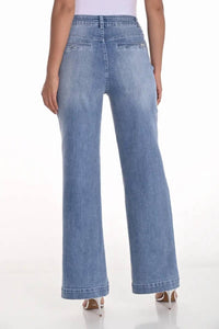 Frank Lyman - Waverly Woven Wide-leg Jeans