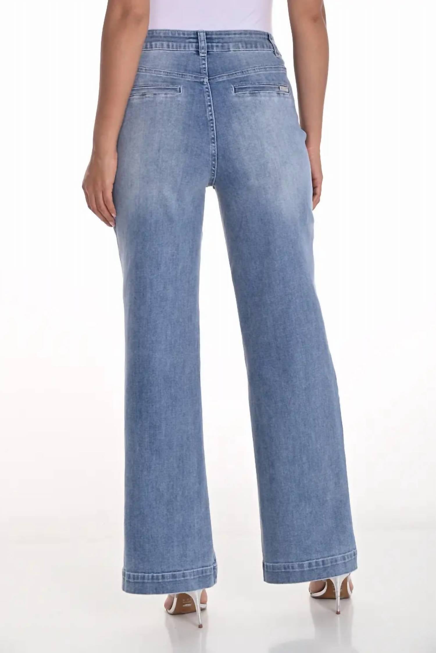 Frank Lyman - Waverly Woven Wide-leg Jeans