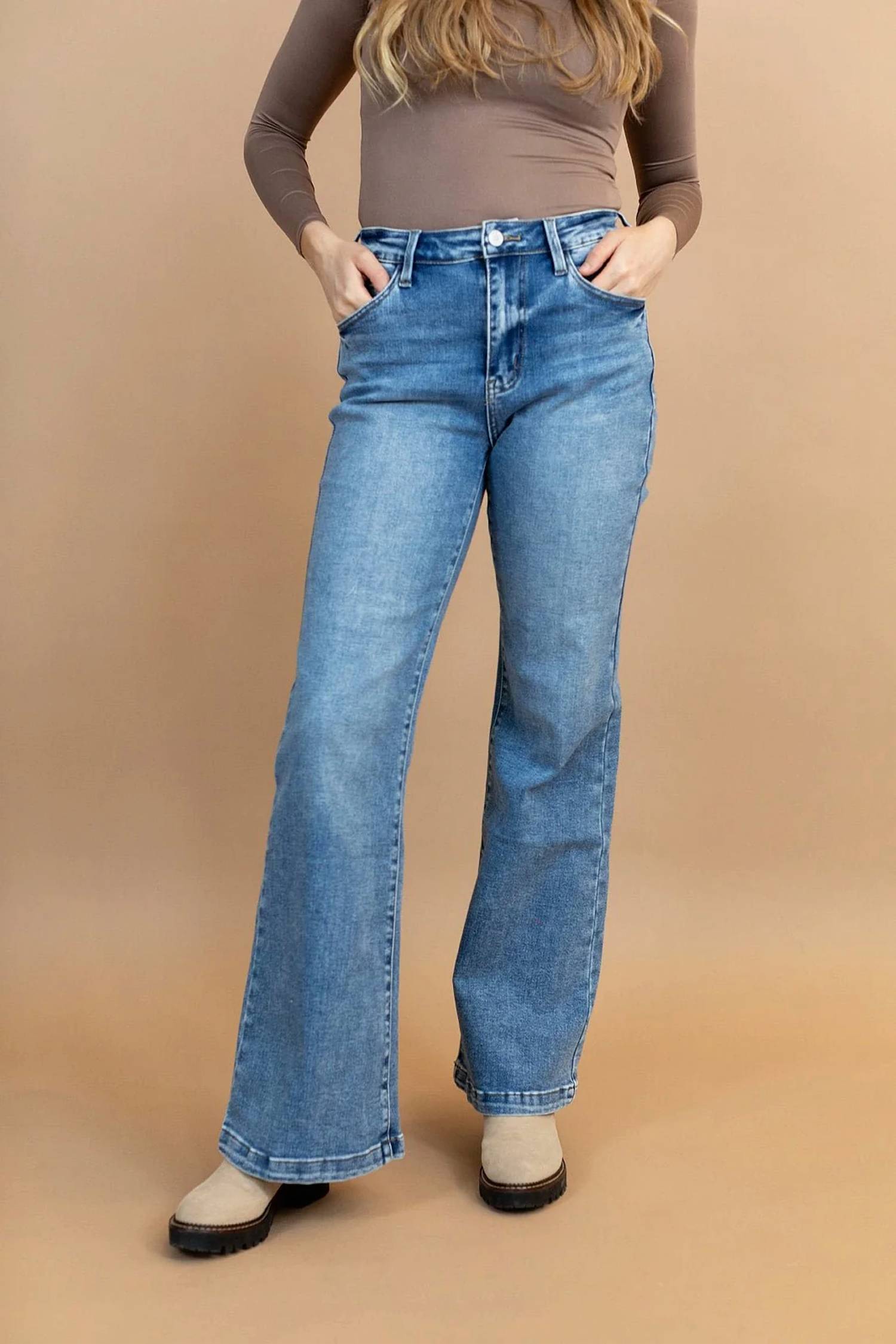 Kancan - Camdyn Wide Leg Flare Jeans
