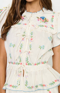 Show Me Your Mumu - Romey Embroidered Top