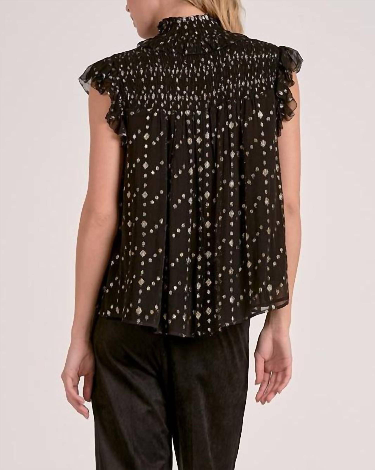 Elan - Sleeveless Tie Neck Top
