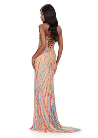 Ashleylauren - Sweetheart Lace Up Prom Dress