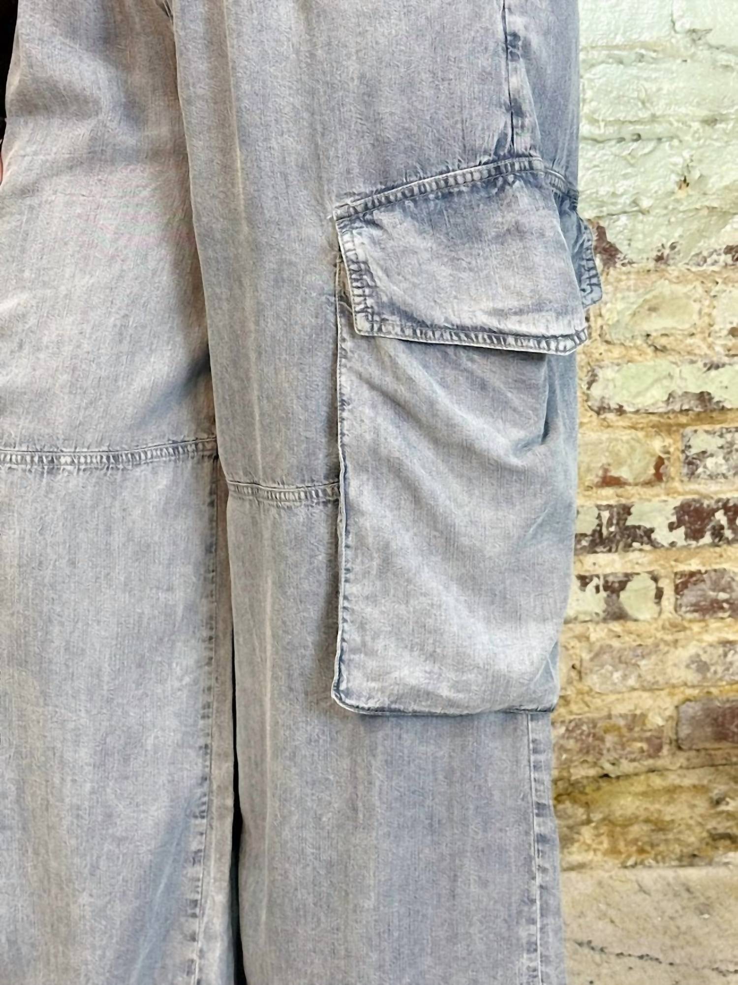Easel - Chambray Cargo Pants