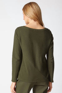 habitat Ripple Effect Harvest Top in forest - women's long sleeve top - alternate view