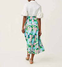 Lilly Pulitzer Sonaire Midi Shirtdress in starlight navy lydia the lion 1 - women's dress - alternate view