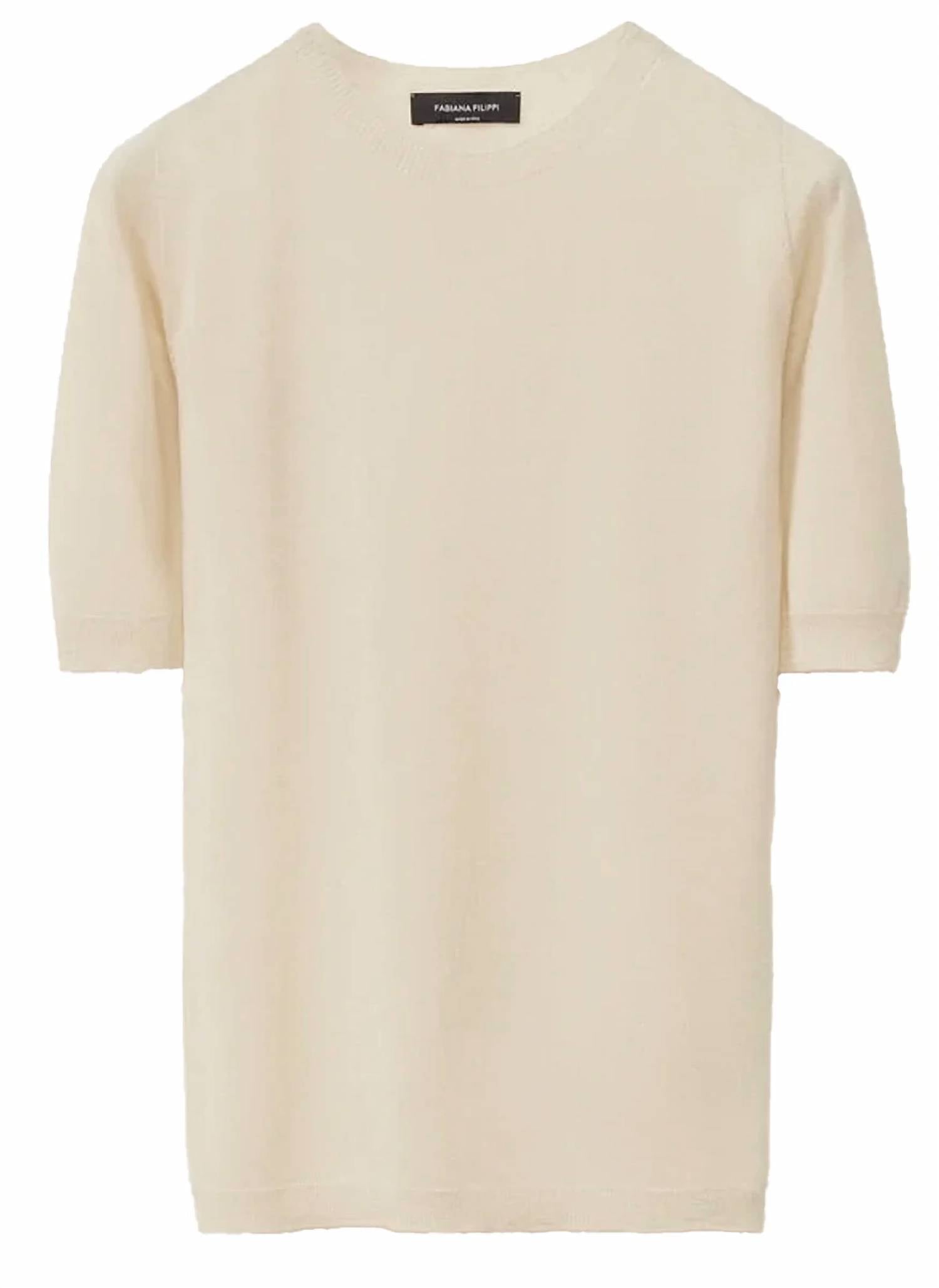 Fabiana Filippi - Cashmere Blend Short Sleeve Crewneck Sweater