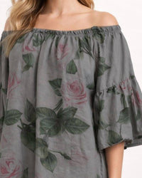 Tempo Paris - Off-shoulder Linen Blouse