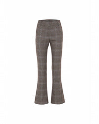 Theo The Label - Women's Eudora Cropped Bootcut Sequined Prince Of Wales Pant