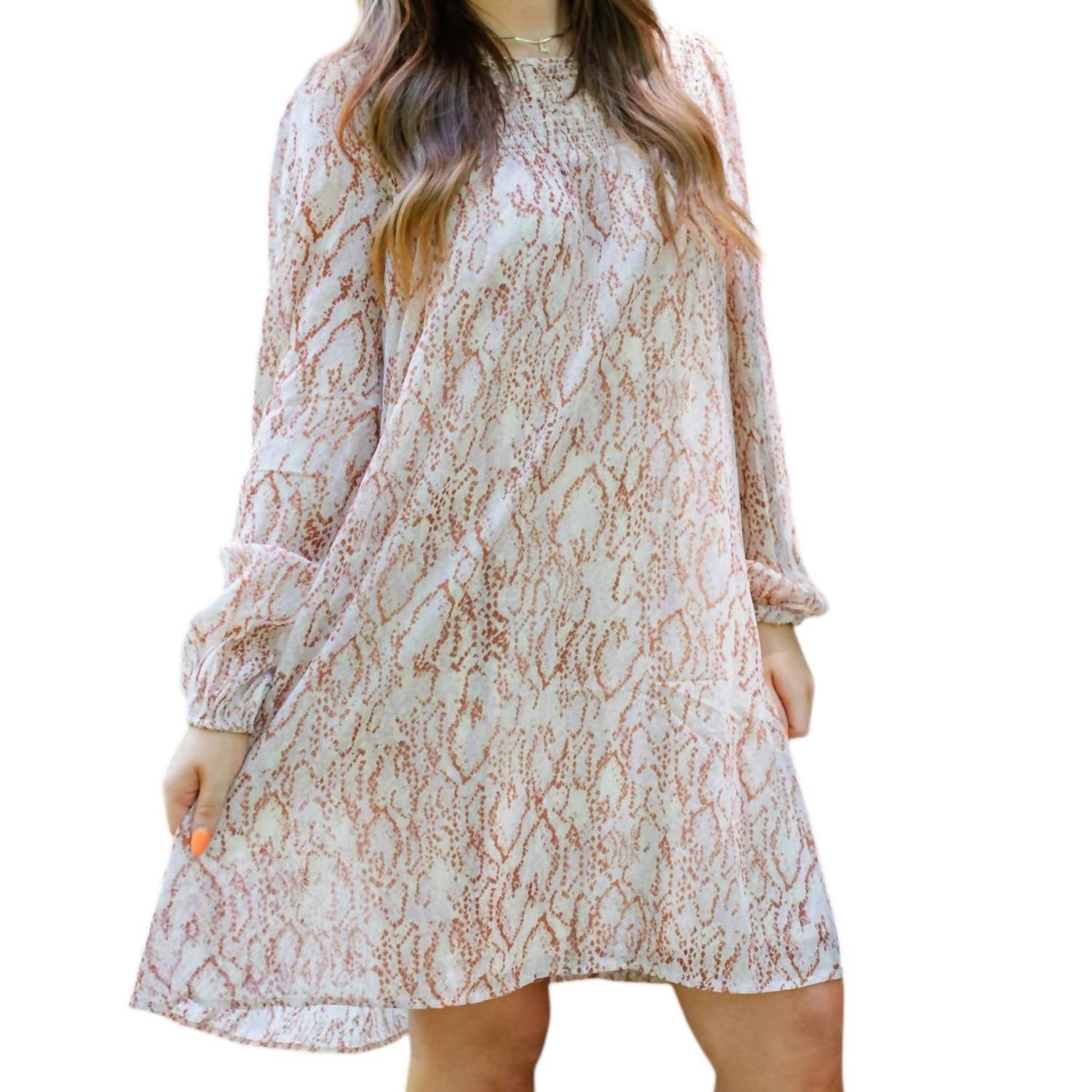 Mystree - Snakeskin Print Mini Dress