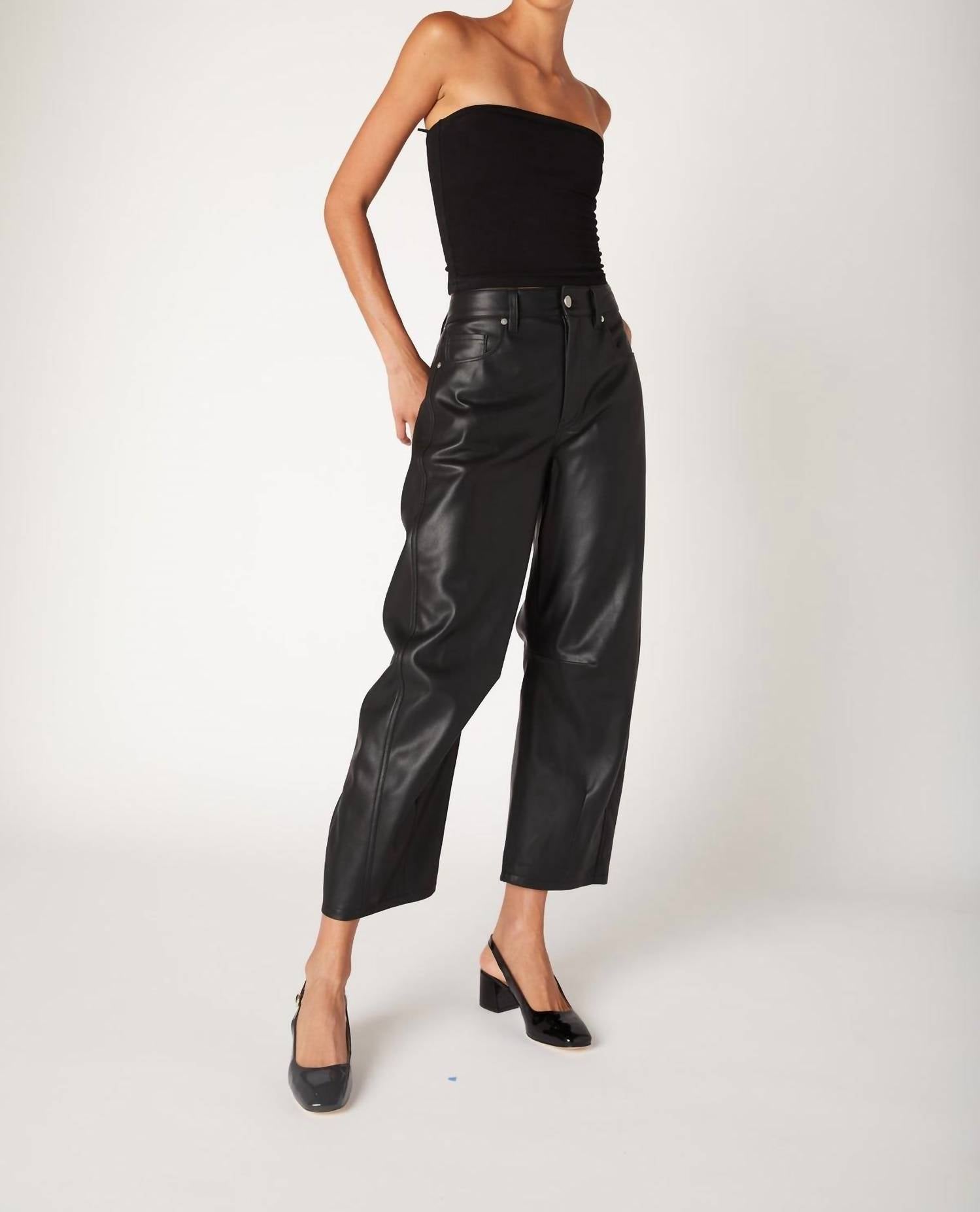 Blanknyc - Leather Barrel Pant