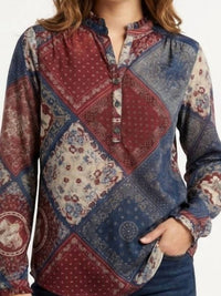 Tasha Polizzi - Sandra Patchwork Print Shirt