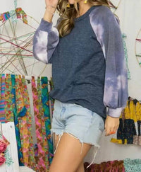 Tie Dye Raglan Sleeve Top