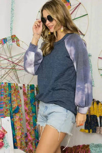 Tie Dye Raglan Sleeve Top