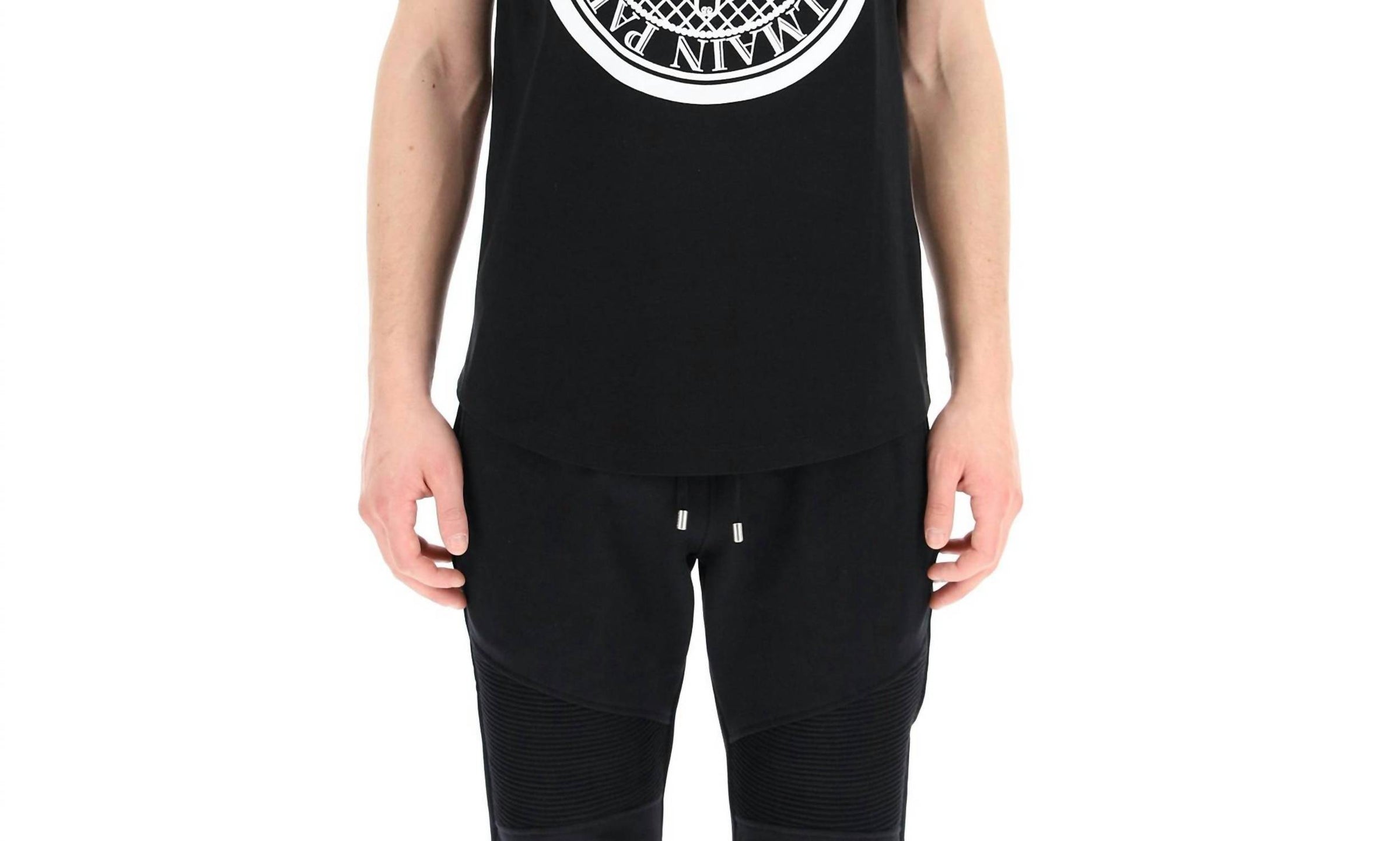 Men's Logo T-shirt with flock medallion logo VH1EF010B030