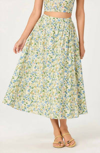 Astr - Wylda Woven A-line Midi Skirt