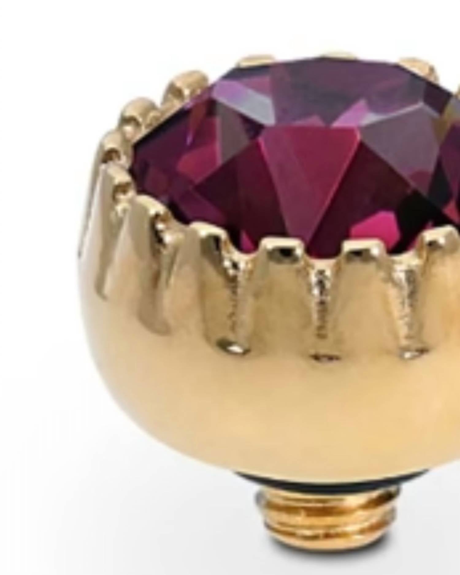 Qudo Women's London 8mm Jewelry Topper in purple gold - women's jewelry - detail view