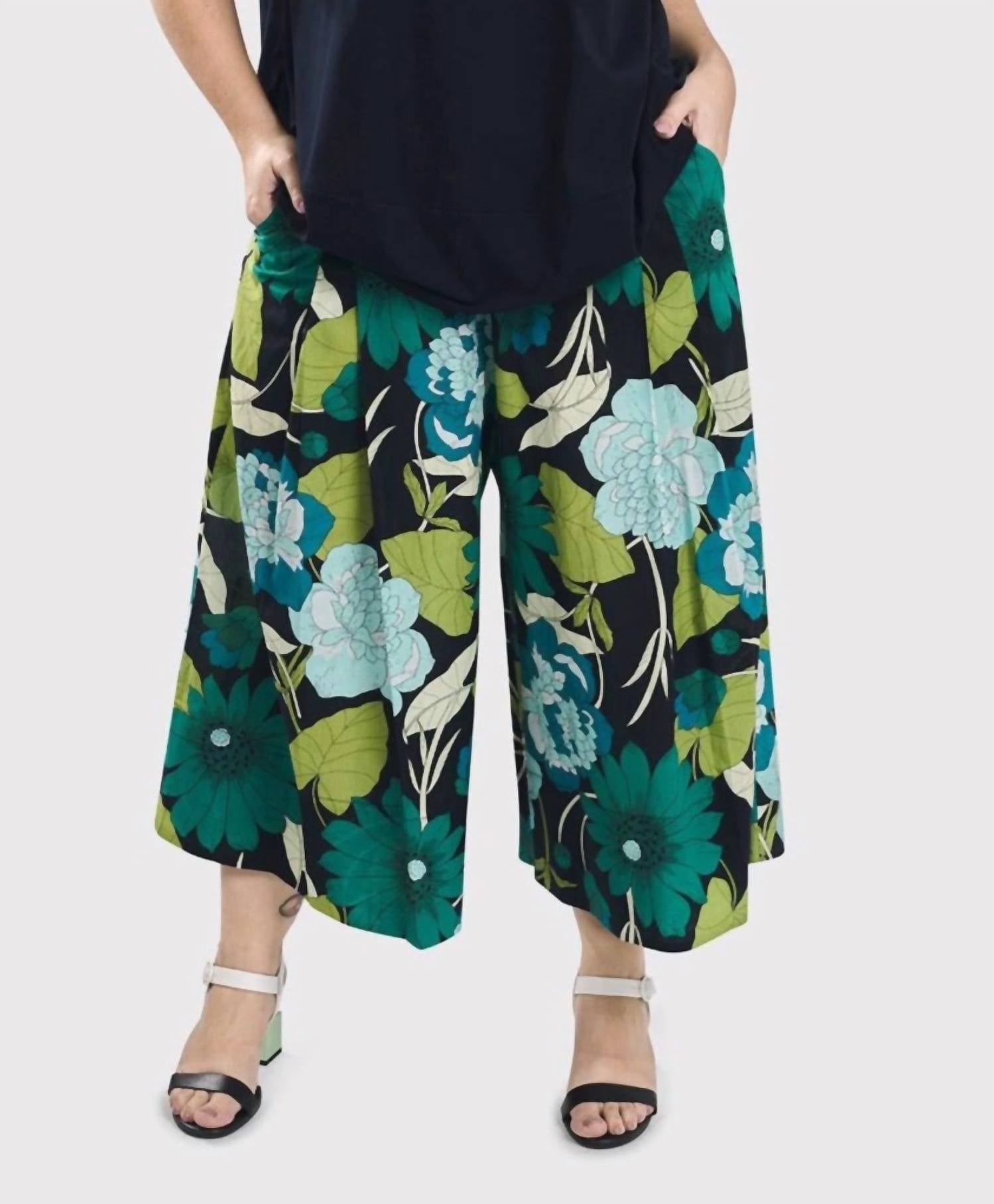 ALEMBIKA Cara Wide-leg Pants in floral - women's pants