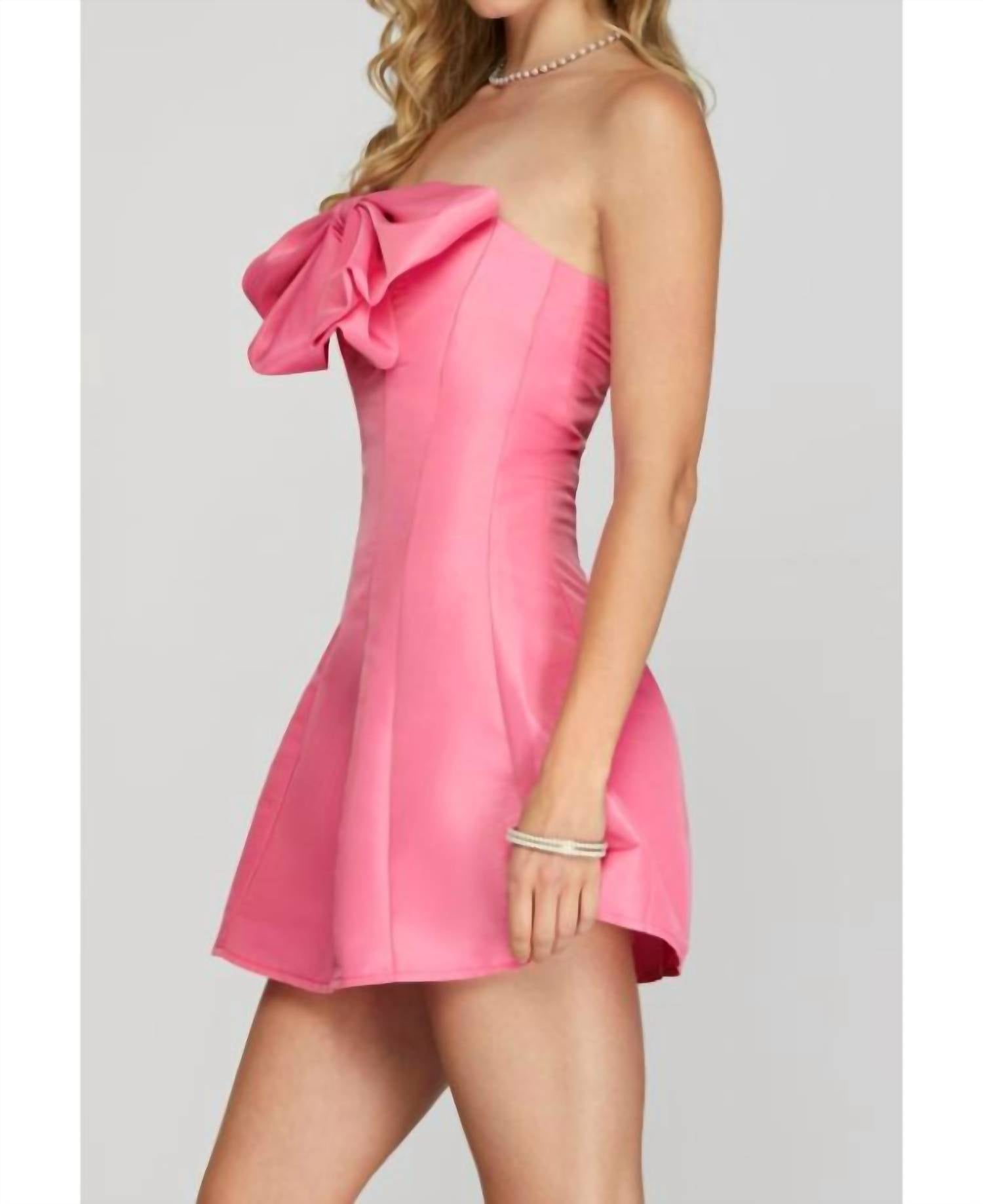 Cason Couture - The Everly Bow Front Mini Dress