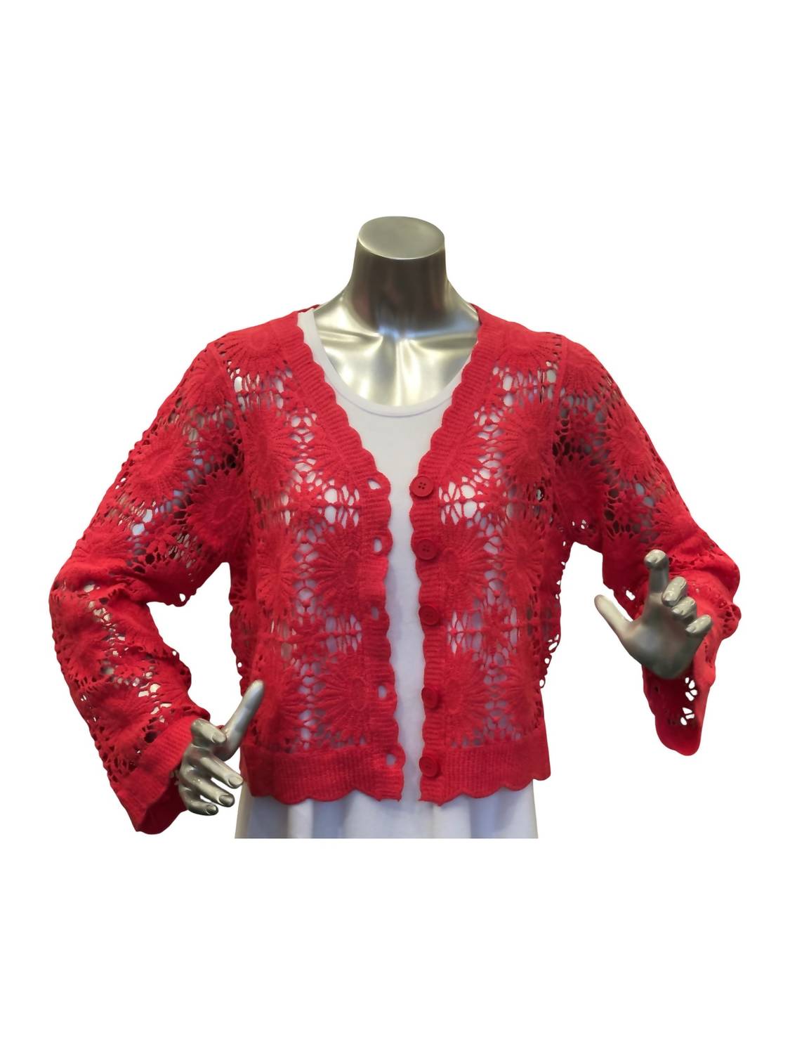 Esqualo - Women's Stina Crochet Cardigan