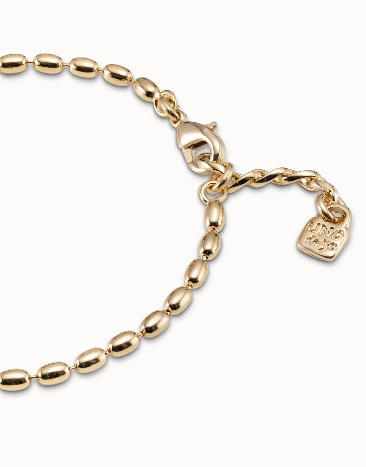 Unode50 - Unisex Oval Link Chain Charm Bracelet