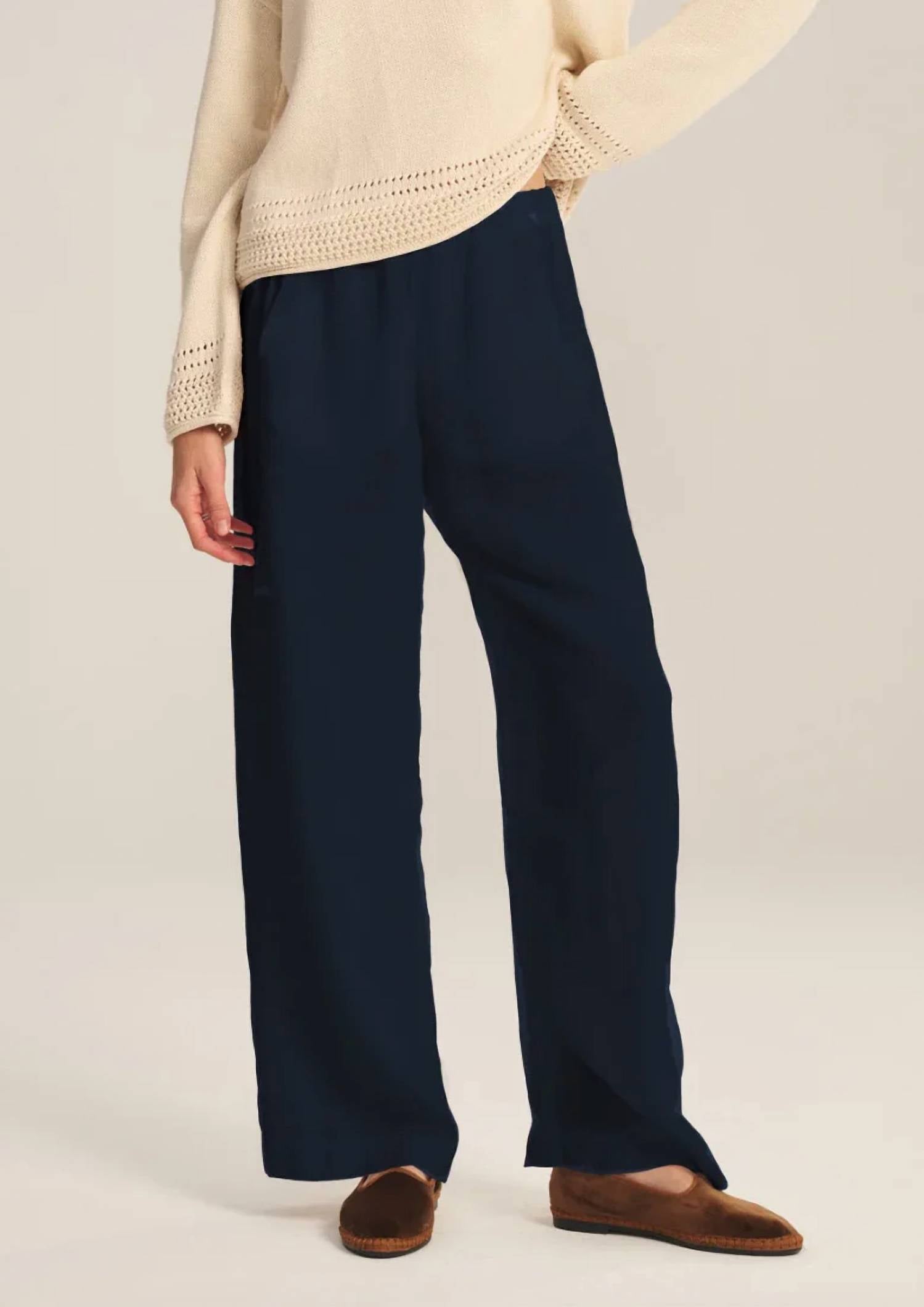 Velvet By Graham & Spencer - Lola Linen Wide Leg Pant