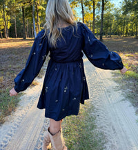 MABLE So Long October Embroidered Mini Dress in blue - women's dress - view 5