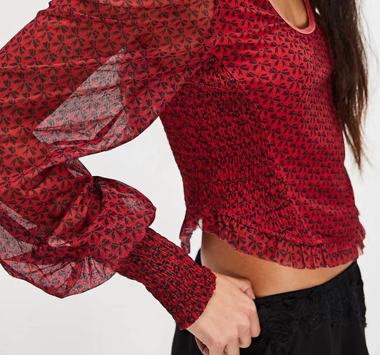 Free People - Dottie Printed Long Sleeve Top