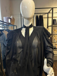 Beulahstyle - Women's Sheer Sleeve Blouse