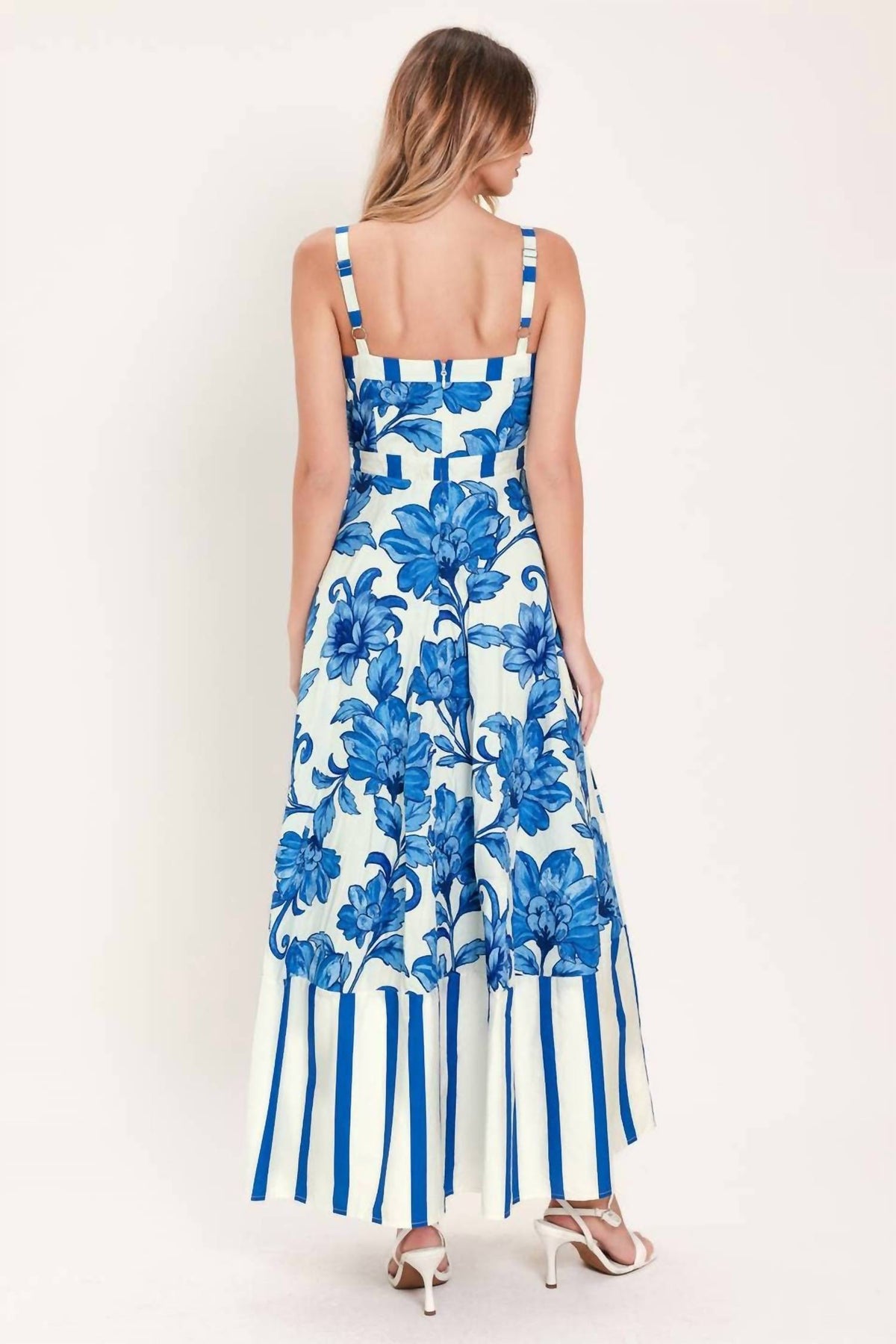 Flying Tomato - Printed Woven Midi Dress