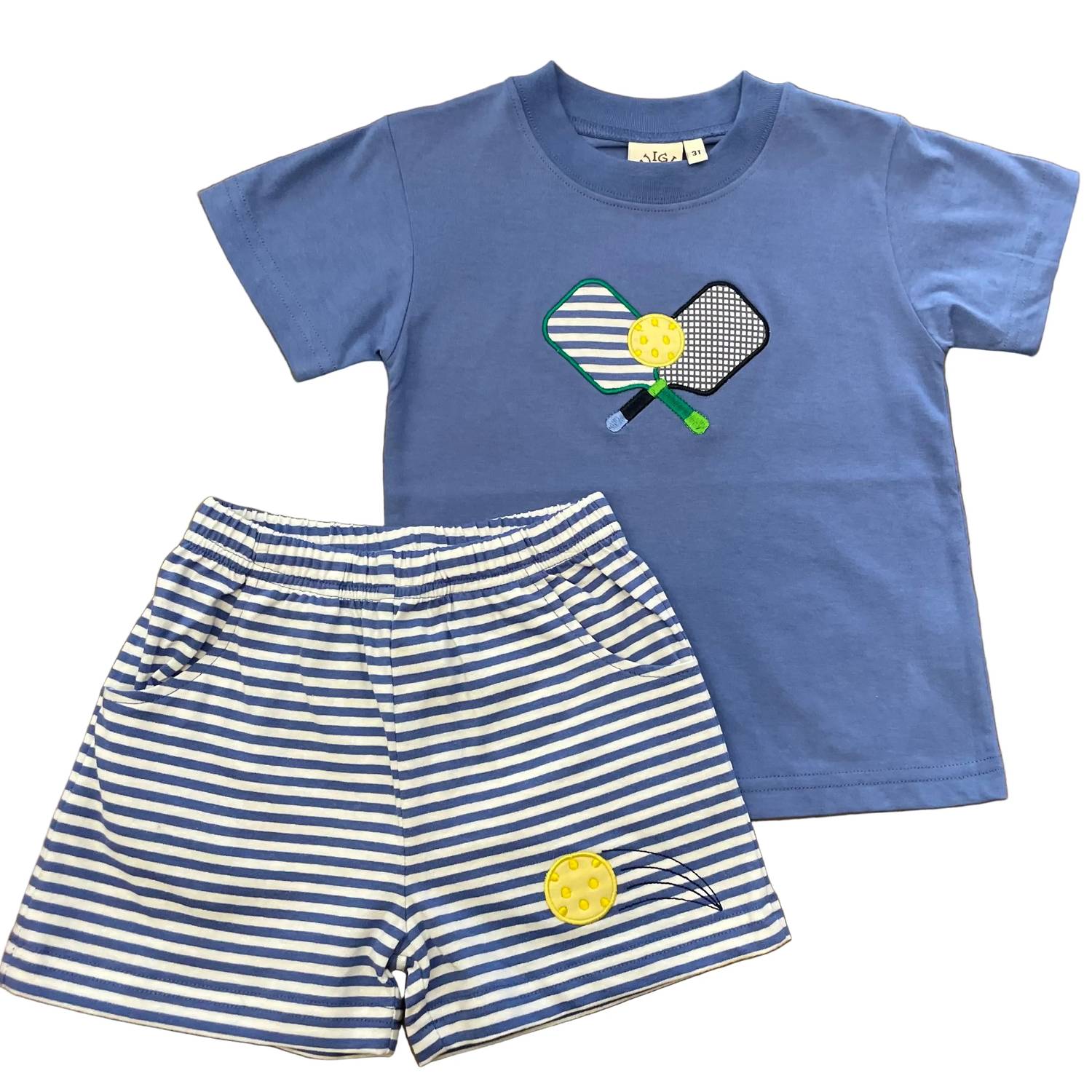 Luigi Kids - Kid's Crossed Paddles & Pickleball Short Set