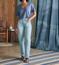 Faherty - Linen V Neck Tee