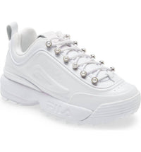 Fila - Women's Disruptor Zero Pearl Leather Sneakers