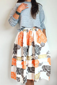 Claramonte - Manon Brocade Roses Skirt