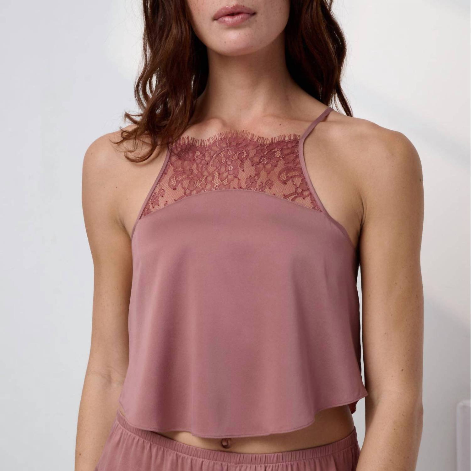 Lunya - Washable Silk Lace Cami Short Set