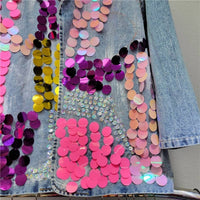 Productseeker - Tao Hand-painted Sequined Denim Blazer