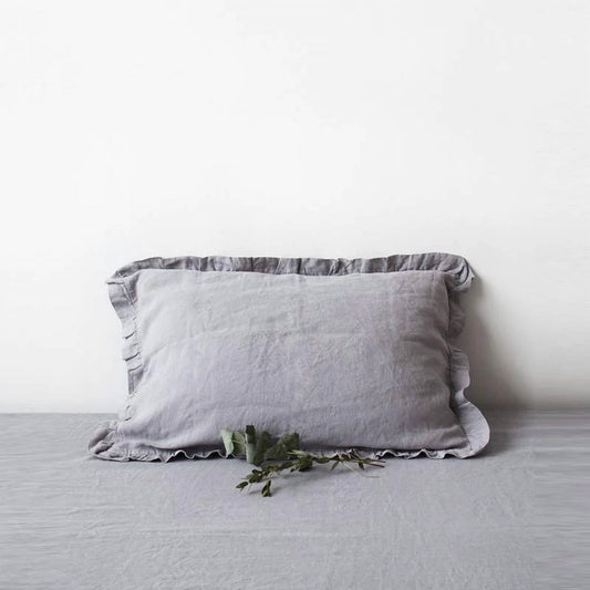 Linen Tales - FRILLED PILLOW CASE IN KING SIZE