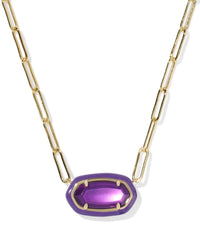 Kendra Scott - Women's Elisa Enamel Frame Paperclip Necklace