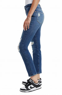 Good American - Legs Ripped High Waist Cigarette Jeans