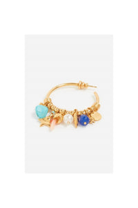vanessabruno Women's Creole Breloque Earrings in gold - women's jewelry - detail view