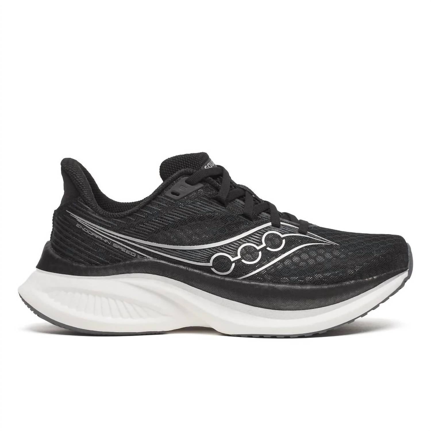 SAUCONY Women's Endorphin Trainer Sneakers in black white - women's shoe - alternate view
