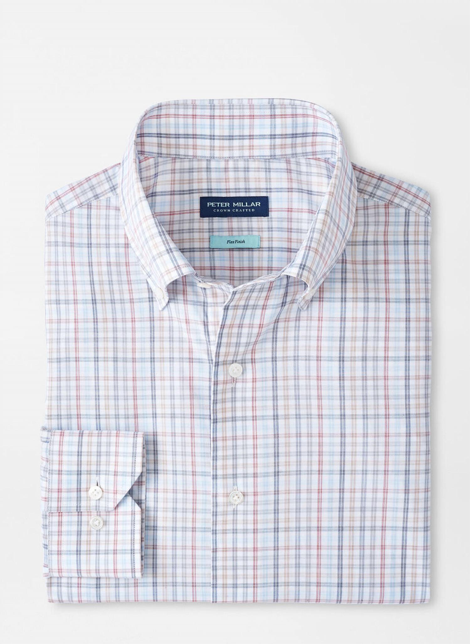 PETER MILLAR Orvieto Cotton Shirt in nebula blue - men's shirt - view 4