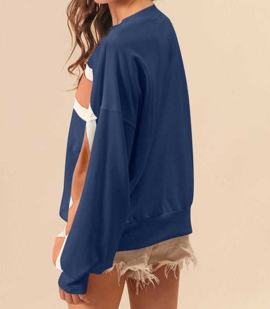 Bibi - French Terry Color Block Sweatshirts