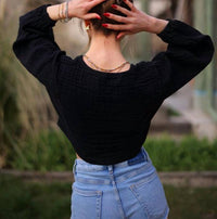 Moa - Crinkle Cotton Wrap Top