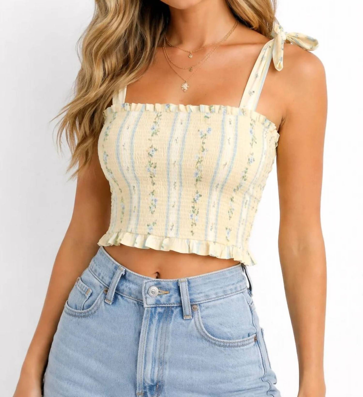 Bila77 - Tessa Smock Crop Top